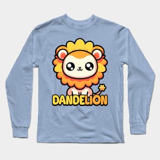 Dandelion! Cute Flower Lion Pun Long Sleeve T-Shirt